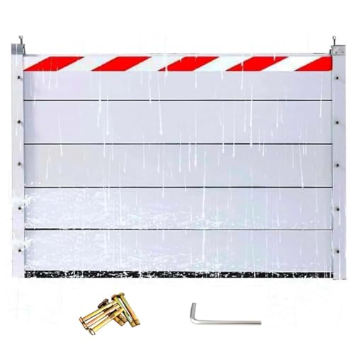 Hochwasserschutz-Wassersperre, Wiederverwendbare Hochwasserschutzklappe, Aluminium-Hochwasserschutzplatte für Terrassentür/Haustür/Schiebetür(Exterior,101 * 100cm) von QiuShuiDr