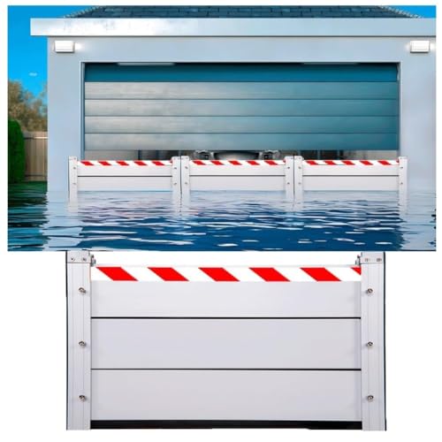 Hochwassersperre Garage Aluminium Heavy Duty Wiederverwendbar Modulare Für Keller Patio Wasserrückhalteplatte Temporärer(85 * 60cm) von QiuShuiDr