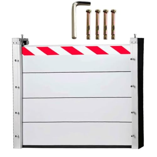 Hochwassersperre Garage Aluminium Heavy Duty Wiederverwendbar Modulare Für Keller Patio Wasserrückhalteplatte Temporärer(85 * 80cm) von QiuShuiDr