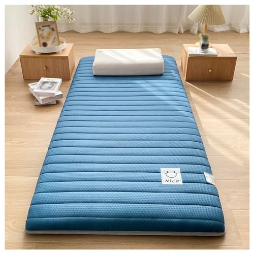 Japanische Boden-Futon-Matratze, Faltbare Isomatte, Atmungsaktive Bodenbett-Schlafmatte, Tatami, Tragbare Aufrollbare Camping-Matratze, Schlafsaal-Matratze For Jungen Und Mädchen(C,80X190cm) von QiuShuiDr
