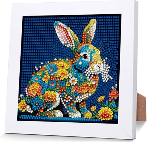 Qiukoo Diamond Painting Kinder Set ab 4 5 6 7 8 9 10 - Diamond Painting Bilder Kaninchen Tier - Geschenk Mädchen 4-10 Jahre - Geeignet für Festivals Geschenke Ostern Heimwerkeraktivitäten Dekoration Qiukoo Diamond Painting Kinder Set ab 4 5 6 7 8 9 10 - Diamond Painting Bilder Kaninchen Tier - Geschenk Mädchen 4-10 Jahre - Geeignet für Festivals Geschenke Ostern Heimwerkeraktivitäten Dekoration von Qiukoo