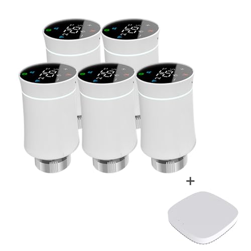 Qiumi Kühlerantriebsventil,Tuya ZigBee3.0,Intelligentes programmierbaresThermostat,Temperaturheizung,TRV,Alexa,Stimmenkontrolle von Qiumi
