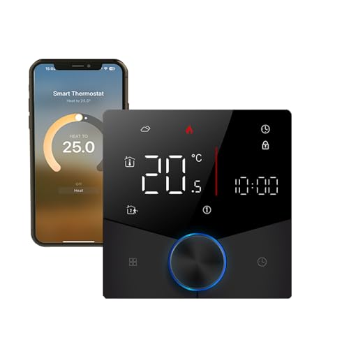 Qiumi Matter Heizthermostat Geeignet für Wasserheizsysteme Funktioniert mit Alexa Google Home Homekit Apple Home von Qiumi