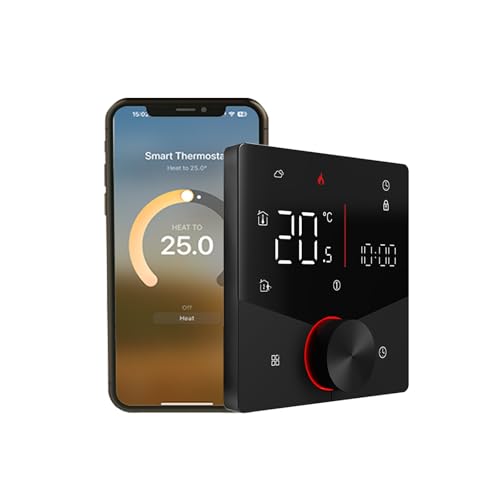 Qiumi Matter Wasserheizungsthermostat Funktioniert mit Alexa Google Home Homekit Apple Home und erleben Sie sofort eine intelligente Temperaturregelung von Qiumi