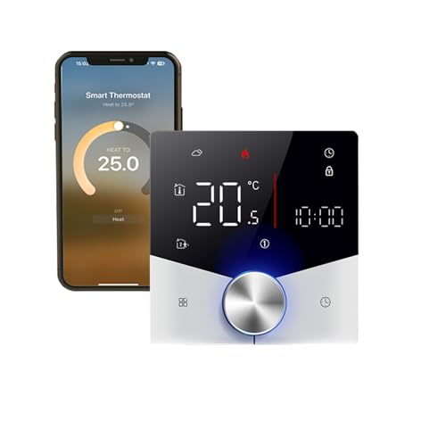 Qiumi Matter Wasserheizungsthermostat Funktioniert mit Alexa Google Home Homekit Apple Home und erleben Sie sofort eine intelligente Temperaturregelung von Qiumi