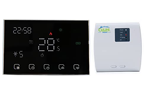 Qiumi RF Smart Wifi Wireless Thermostat Wasserthermostat LCD-Display Funktioniert mit Alexa Google Home, LED-Matrix-Lichtanzeige Schützen Sie Ihre Augen, 3A 2AA Batterie Qiumi RF Smart Wifi Wireless Thermostat Wasserthermostat LCD-Display Funktioniert mit Alexa Google Home, LED-Matrix-Lichtanzeige Schützen Sie Ihre Augen, 3A 2AA Batterie von Qiumi