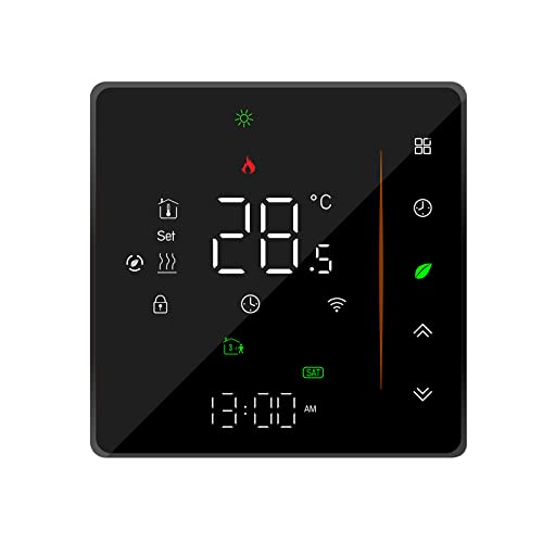 Qiumi Smart Thermostat WiFi programmierbarer LCD-Temperaturregler Wireless Tuya Smart Life APP Fernbedienung, Wasser Fußbodenheizung kompatibel mit Alexa Google Home, 5A 95~240VAC Qiumi Smart Thermostat WiFi programmierbarer LCD-Temperaturregler Wireless Tuya Smart Life APP Fernbedienung, Wasser Fußbodenheizung kompatibel mit Alexa Google Home, 5A 95~240VAC von Qiumi