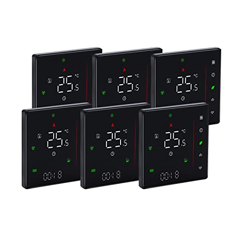 Qiumi Smart Thermostat WiFi programmierbarer LCD-Temperaturregler Wireless Tuya Smart Life APP Fernbedienung, Wasser Fußbodenheizung kompatibel mit Alexa Google Home, 5A 95~240VAC Qiumi Smart Thermostat WiFi programmierbarer LCD-Temperaturregler Wireless Tuya Smart Life APP Fernbedienung, Wasser Fußbodenheizung kompatibel mit Alexa Google Home, 5A 95~240VAC von Qiumi