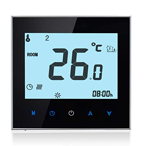 Qiumi Smart Thermostat für Kombikessel Programmierbarer Thermostat-Temperaturregler, interagiert mit Alexa Google Home 3A 95~245VAC von Qiumi