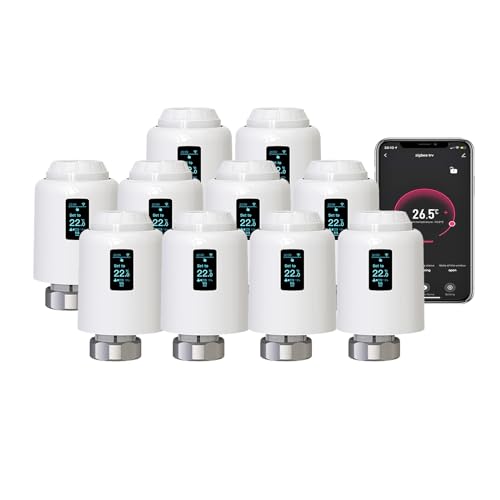 Qiumi Smart WiFi Heizkörper-Stellantrieb, Wifi, direkt programmierbar, Thermostat-Heizkörperventil, unterstützt Alexa Googlehome von Qiumi