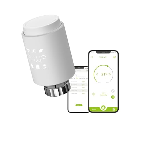 Qiumi Smart WiFi Heizkörper Stellantrieb Programmierbares Thermostat-Heizkörperventil Unterstützung Alexa Googlehome Kein Gateway erforderlich Wifi Direct Qiumi Smart WiFi Heizkörper Stellantrieb Programmierbares Thermostat-Heizkörperventil Unterstützung Alexa Googlehome Kein Gateway erforderlich Wifi Direct von Qiumi