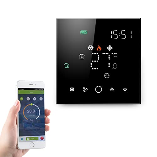 Qiumi Smart WiFi Thermostat Klimaanlage Temperaturregler mit 2-Röhren-LCD-Bildschirm,Funktioniert mit Alexa Google Home,LED-Matrixlicht schützen Sie Ihre Augen, 95~240V AC Qiumi Smart WiFi Thermostat Klimaanlage Temperaturregler mit 2-Röhren-LCD-Bildschirm,Funktioniert mit Alexa Google Home,LED-Matrixlicht schützen Sie Ihre Augen, 95~240V AC von Qiumi