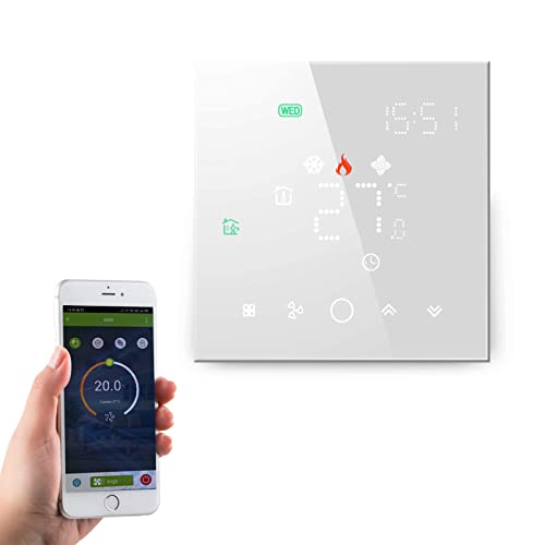 Qiumi Smart WiFi Thermostat Klimaanlage Temperaturregler mit 2-Röhren-LCD-Bildschirm,Funktioniert mit Alexa Google Home,LED-Matrixlicht schützen Sie Ihre Augen, 95~240V AC Qiumi Smart WiFi Thermostat Klimaanlage Temperaturregler mit 2-Röhren-LCD-Bildschirm,Funktioniert mit Alexa Google Home,LED-Matrixlicht schützen Sie Ihre Augen, 95~240V AC von Qiumi
