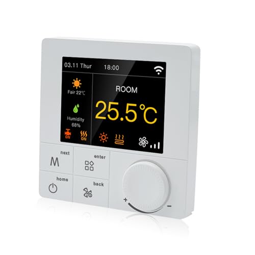 Qiumi Smart WiFi Thermostat Klimaanlage mit 2-Rohr, Smart Life APP Fernbedienung, funktioniert mit Alexa Google Home von Qiumi