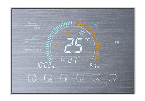 Qiumi Smart WiFi Thermostat Programmierbarer Temperaturregler für Klimaanlage mit 2-Röhren-LCD-Bildschirm,Wetter, UV-Index anzeigen Funktioniert mit Alexa Google Home 95~240 V AC Qiumi Smart WiFi Thermostat Programmierbarer Temperaturregler für Klimaanlage mit 2-Röhren-LCD-Bildschirm,Wetter, UV-Index anzeigen Funktioniert mit Alexa Google Home 95~240 V AC von Qiumi