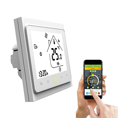 Qiumi Smart WiFi Thermostat Programmierbarer Wasserthermostat LCD Display Temperaturregler Funktioniert mit Alexa Google Home 5A 95~240V Qiumi Smart WiFi Thermostat Programmierbarer Wasserthermostat LCD Display Temperaturregler Funktioniert mit Alexa Google Home 5A 95~240V von Qiumi
