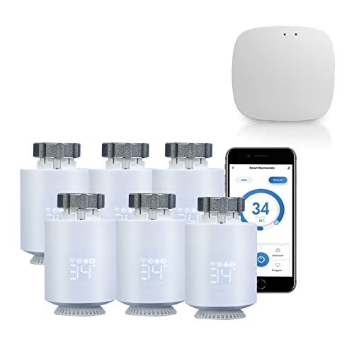 Qiumi Smart Zigbee Thermostat-Heizkörperventil, eTRV, Mobile Contrl von Smart Life App, funktioniert mit Alexa Googlehome von Qiumi