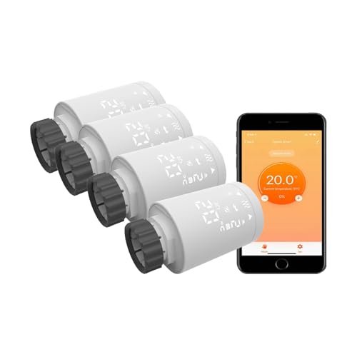 Qiumi Smartes Heizkörperthermostat ZigBee 3.0, Sprachsteuerung und Alexa-Anwendung, für Warmwasser-Heizsystem von Qiumi