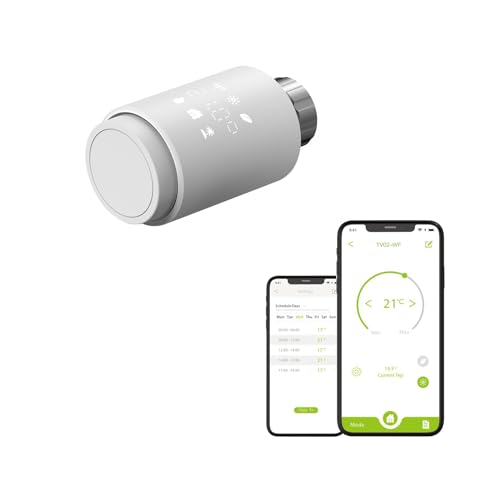 Qiumi Wifi Direct Smart Thermostat-Heizkörperventile, kein Gateway erforderlich, funktioniert mit Alexa Googlehome von Qiumi