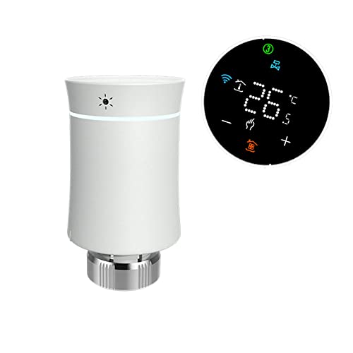 Qiumi Zigbee Thermostat Radiator Ventil, Tuya ZigBee3.0 Smart Programmierbarer Thermostat, Temperaturheizung, Alexa, Googlehome Sprachsteuerung von Qiumi