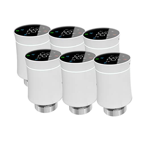 Qiumi Zigbee Thermostat Radiator Ventil, Tuya ZigBee3.0 Smart Programmierbarer Thermostat, Temperaturheizung, Alexa, Googlehome Sprachsteuerung von Qiumi