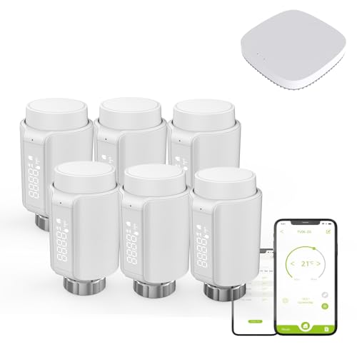 Qiumi heizungsthermostat smart Zigbee Digital Thermostat Heater, App Control, Alexa, Google Assistant, Energy Saving,Easy Installation von Qiumi