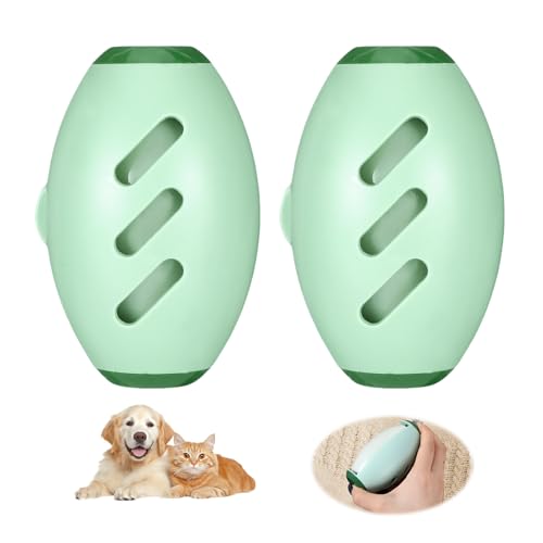 2 Stück Fusselrolle Wiederverwendbar，Waschbarer Tierhaarentferner， Fusselrolle zum Entfernen von Tierfusseln und Papierstaub von Kleidung und Bettdecken（Grüne） von Qiuruoo