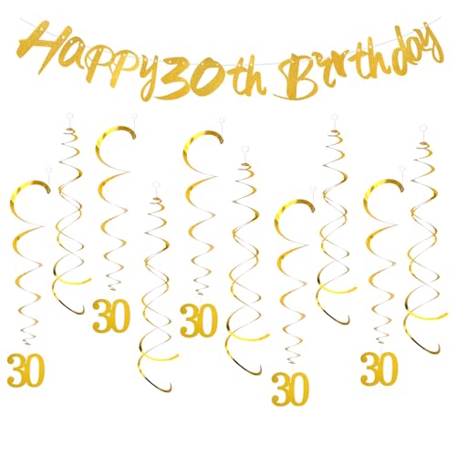 40 Geburtstag Deko Set Includes 1 Banner mit 20 hängenden Spins,Gold mit Ambiente Deko 40. Geburtstag Mann und Frauen für Partys, Versammlungen und Tänze 40 Geburtstag Deko Set Includes 1 Banner mit 20 hängenden Spins,Gold mit Ambiente Deko 40. Geburtstag Mann und Frauen für Partys, Versammlungen und Tänze von Qiuruoo