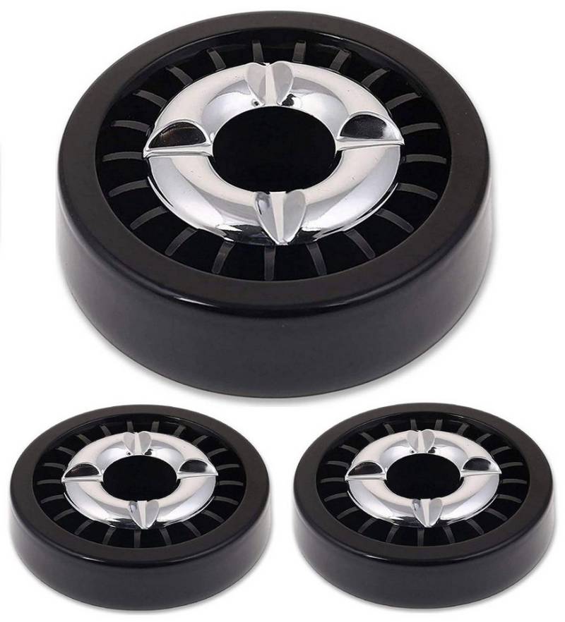 Qivee Aschenbecher 3x Gluttöter Schwarz, Rostbeständig Qivee Aschenbecher 3x Gluttöter Schwarz, Rostbeständig von Qivee