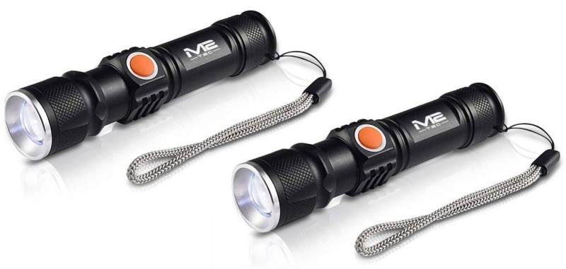 Qivee LED Taschenlampe 2x Q-515 (Packung, 2-St., 2x Taschenlampe), Variable Lichtmodi und Zoomfunktion von Qivee