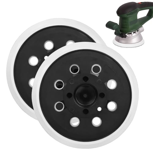 Qivine 2 Stück Schleifteller 125 Klett, Exzenterschleifer 125mm Flex Schleifscheibe Kompatibel mit PEX 300 400 AE, Schleifaufsatz für Winkelschleifer mit Hook Loop (12 Löcher) von Qivine
