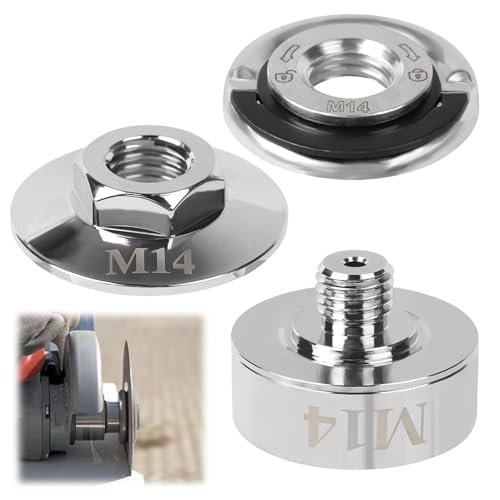 Qivine 3 Stück X Lock Adapter für Normale Scheiben, Edelstahl Xlock Adapter Ultra-robust & Schnellwechsel, Winkelschleifer Gewindeadapter für Diamantbohrer, Schneidmesser, Schneidklinge (M14) von Qivine
