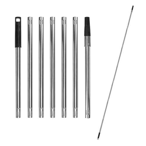 Qivine Teleskopstange Malerrolle, Verlängerung Teleskopstiel für Farbroller Wandfarbe Edelstahl, Ausziehbare Teleskopstange Maler Mehrzweckstange für Farbroller (2,8M) von Qivine