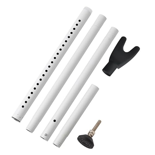 Qivine Verstellbare Tür Sicherheitsstange, 48~129cm Türsicherung Einbruchschutz mit 360° Antirutschbasis, Reisen Wohnungstür Sicherung für Zuhause, Wohnung, Hotel (Weiß) von Qivine