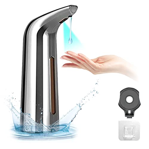 Seifenspender Automatisch mit Sensor Infrarot, 400ml Berührungsloser Automatischer Seifenspender Mit Halterung, IPX6 Wasserdicht No-Touch Seifenspender für Küche Dusche von Qivine