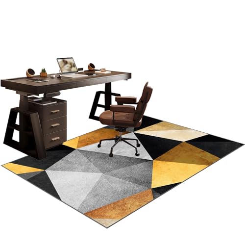 Schreibtischstuhl Unterlage | Gaming Bürostuhl Unterlage | Bodenschutzmatte für Hartböden | Gaming Teppich für Stuhl | Stuhl Unterlage Schreibtisch | Computerstuhl Teppiche 120 x 140 cm von Qivstxug