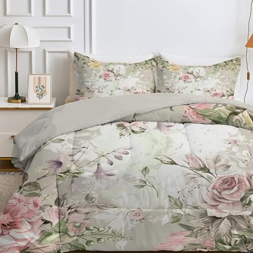 Qiwagu 4 Jahreszeiten Bettdecke 200x220 cm, Wende Blumen Pflanzen Steppdecke Waschbare, Bettdecke ohne Bezug Nutzbar, Leicht Weiche Schlafdecke 200GSM, Ganzjahresdecke Salbei GrüN mit 2 Kissenbezug Qiwagu 4 Jahreszeiten Bettdecke 200x220 cm, Wende Blumen Pflanzen Steppdecke Waschbare, Bettdecke ohne Bezug Nutzbar, Leicht Weiche Schlafdecke 200GSM, Ganzjahresdecke Salbei GrüN mit 2 Kissenbezug von Qiwagu