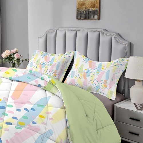 Qiwagu Weiß Bettdecke 220x240 cm, Wende-Steppdecke mit Bunte Geometrie Muster, Super Weiche Atmungsaktive Schlafdecke 200GSM, Leichte Ganzjahresdecke 220x240 mit 2 Kissenbezüge Qiwagu Weiß Bettdecke 220x240 cm, Wende-Steppdecke mit Bunte Geometrie Muster, Super Weiche Atmungsaktive Schlafdecke 200GSM, Leichte Ganzjahresdecke 220x240 mit 2 Kissenbezüge von Qiwagu