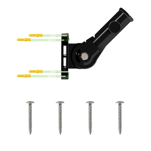 Qiwieod Fahnenhalter,Schwerlast Fahnenstangenhalter Verstellbar | Korrosionsbeständige Aluminiumlegierung Vertikal Horizontal Für Sportveranstaltungen Balkongeländer Strandhaus von Qiwieod