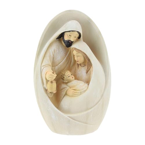 Qiwieod Krippenfiguren Aus Kunstharz - Weihnachtskrippe Mit Heiliger Familie Statue - Traditionelle Weihnachtsdekoration von Qiwieod