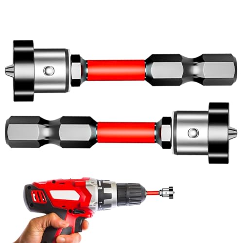 Qiwieod Magnetische rutschfeste Schraubendreher-Bits, rutschfeste und stoßfeste Bits | 2X robuster, stoßfester Magnetbit | Rutschfestes Schraubendreher-Handwerkzeug mit hoher Härte für Reparaturen von Qiwieod