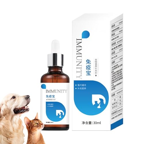 Qiwieod Nahrungsergänzungsmittel Für Hunde | 30ml Katze Magen-Darm Unterstützung Tropfen | Natürliche Tropfen Für Magen Darm Gesundheit Bei Hund Welpe Kätzchen Tägliche Anwendung Tierärzte von Qiwieod