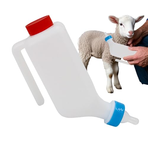 Qiwieod Trinkflaschen Für Ziegenkitz - Säugflasche für Lämmer mit weichem Sauger | 800ml Multifunktionales Säugeequipment Für Ziegen, Kühe, Welpen Und Jungtiere von Qiwieod
