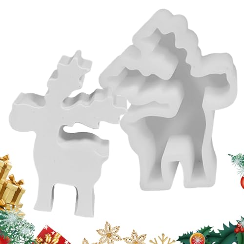 Qiwieod Weihnachten Silikon Kerzenform, Silikonform Elch Hirsch Silikonform Kerzenhalter, Hirschform Silikonform, Gipsformen Zum Gießen Elch Silikonform Weihnachten, Weihnachten Wiederverwendbare Qiwieod Weihnachten Silikon Kerzenform, Silikonform Elch Hirsch Silikonform Kerzenhalter, Hirschform Silikonform, Gipsformen Zum Gießen Elch Silikonform Weihnachten, Weihnachten Wiederverwendbare von Qiwieod