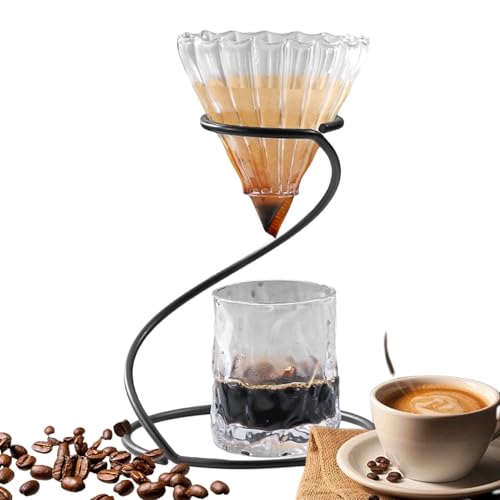 Ständer Zum Übergießen Von Kaffee, Metall-Tropffilter-Becherständer, Filterhalter Für Tropfkaffee Mit Basismetall, Minimalistischer Filterhalter Für Tropfendes Wasser von Qiwieod