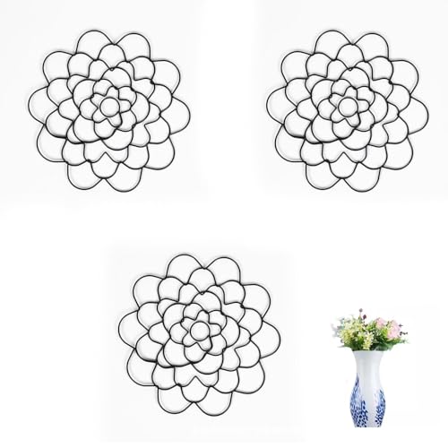 3 Stück Tsinless Blumengitter-Organizer Aus Stahl, Wiederverwendbares Blumengitter Für Vasen, Drahtgitterhalter Aus Edelstahl Für Blumenarrangements, Blumenvasen-Trenner, Blumengitterd(Schwarz,4IN) 3 Stück Tsinless Blumengitter-Organizer Aus Stahl, Wiederverwendbares Blumengitter Für Vasen, Drahtgitterhalter Aus Edelstahl Für Blumenarrangements, Blumenvasen-Trenner, Blumengitterd(Schwarz,4IN) von Qixfyze
