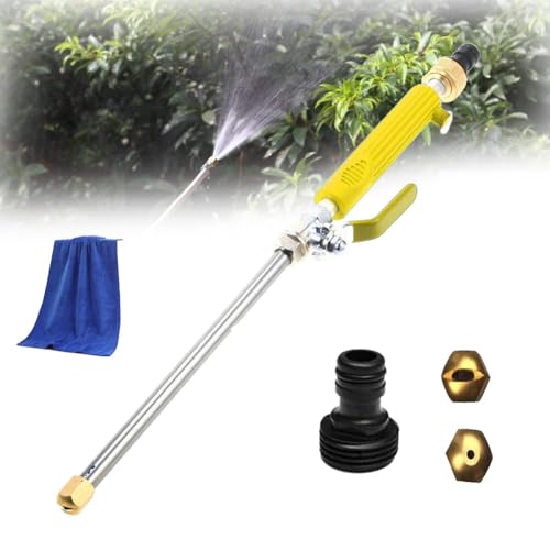 Hochdruckreiniger, 2-in-1 Tragbarer Kabelloser Hochdruckreiniger Mit 2 Verschiedenen Schlauchdüsen(Yellow) von Qixfyze