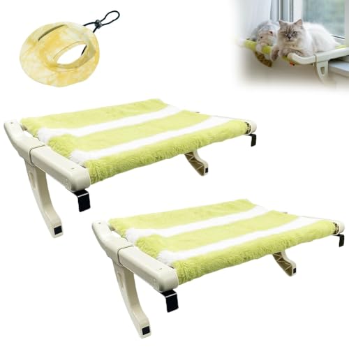 Qixfyze Purrloft Katzenbett, Katzenbett-Hängematte, Fensterhängematte Für Katzen(2pcs) von Qixfyze
