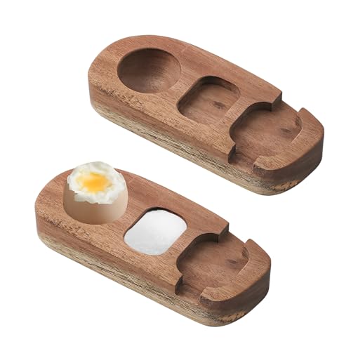 Qixuer Eierbecher 2er Set, Eierbecher Holz, Premium Egg Holde 15.3 * 6.5 * 2.5cm Qixuer Eierbecher 2er Set, Eierbecher Holz, Premium Egg Holde 15.3 * 6.5 * 2.5cm von Qixuer