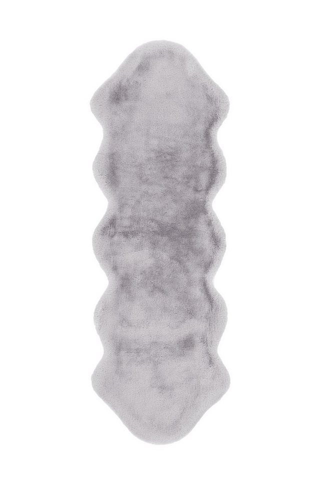 Hochflor-Teppich Hochflorteppich Sungura 200 Grau 60 x 90 cm Sheepskin, Qiyano, fellförmig, Höhe: 35 mm von Qiyano